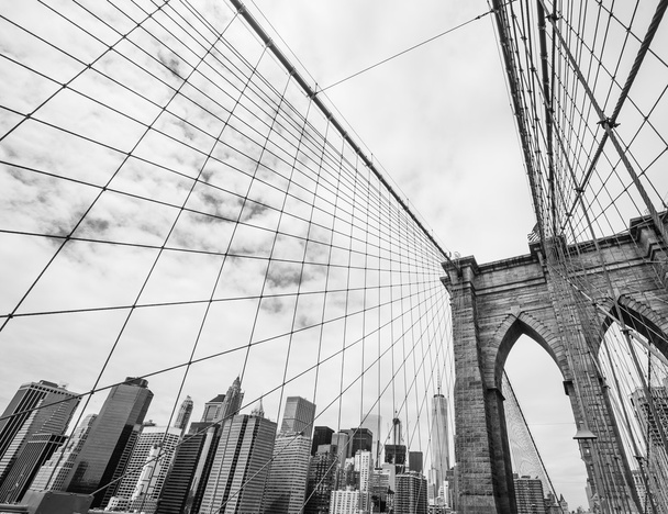 Brooklyn Bridge in Nyc, Verenigde Staten - Foto, afbeelding