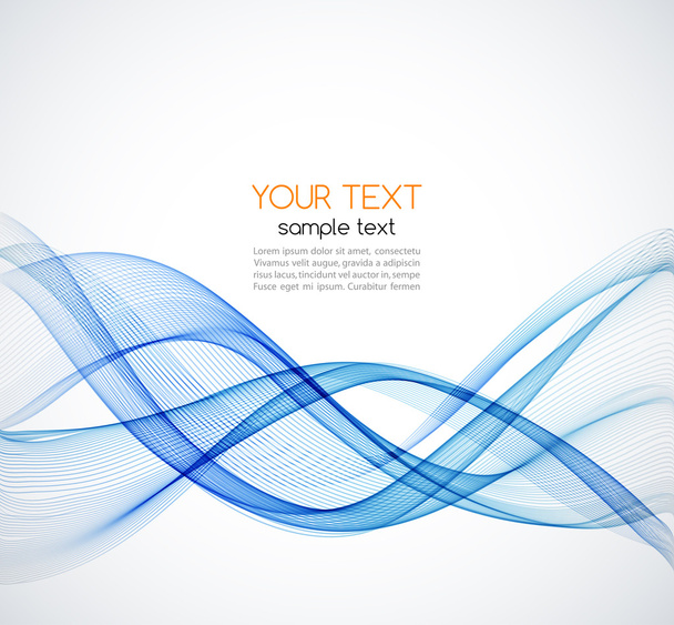 Abstract vector background, blue wave - Vector, Image