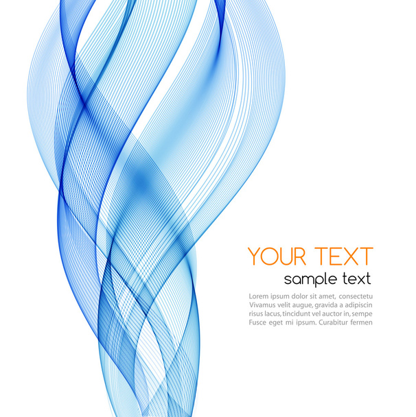 Abstract vector background, blue wave - Вектор,изображение