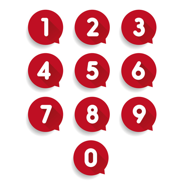 Número definido vetor de bolha de fala
 - Vetor, Imagem