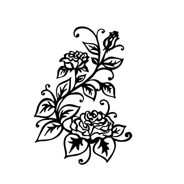 Vintage rose. Vektorové ilustrace - Vektor, obrázek
