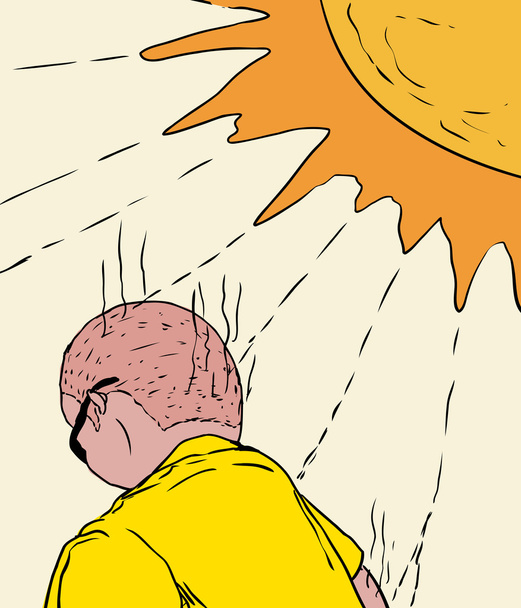 Άνθρωπος να πάρει από τον ήλιο - Διάνυσμα, εικόνα