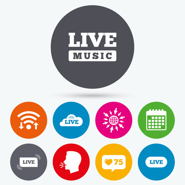 Live music icons.  - Διάνυσμα, εικόνα