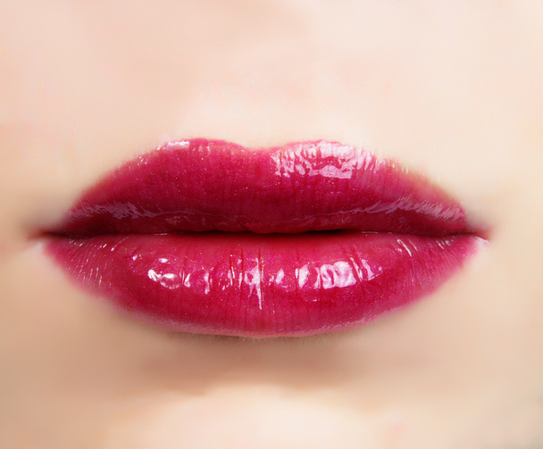Κόκκινα χείλη - Φωτογραφία, εικόνα