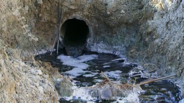 Leakage Of Toxic Wastes Pouring Out Of Pipe - Footage, Video