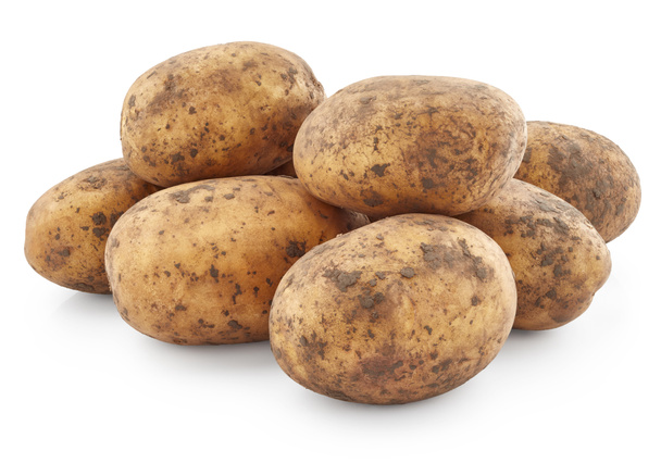 Syrové brambory na bílém pozadí - Fotografie, Obrázek