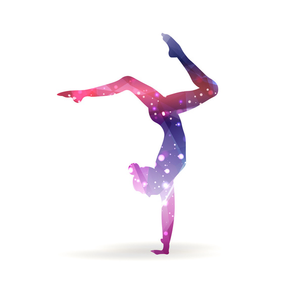 Yoga Positions. Silhouettes icon. Vector illustration - Vector, Image