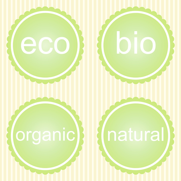 Set of organic labels - Vektor, kép