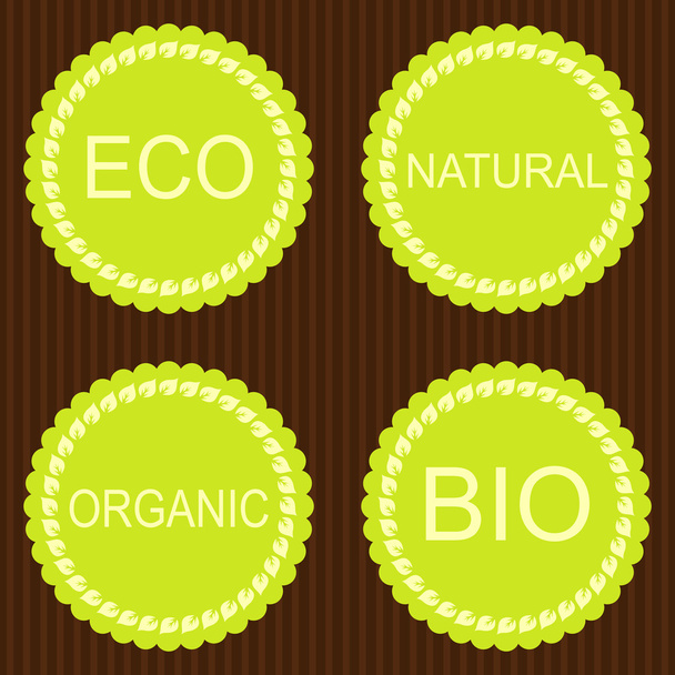 Collection of bio and eco organic labels  - Vektor, Bild