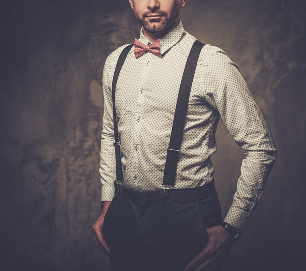 Stylish man with bow tie  - Foto, imagen