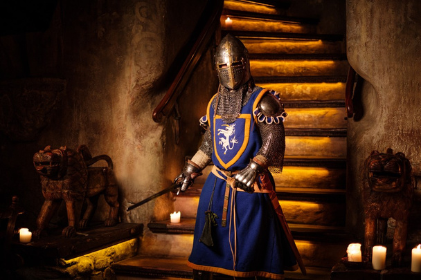 Middeleeuwse ridder op wacht  - Foto, afbeelding
