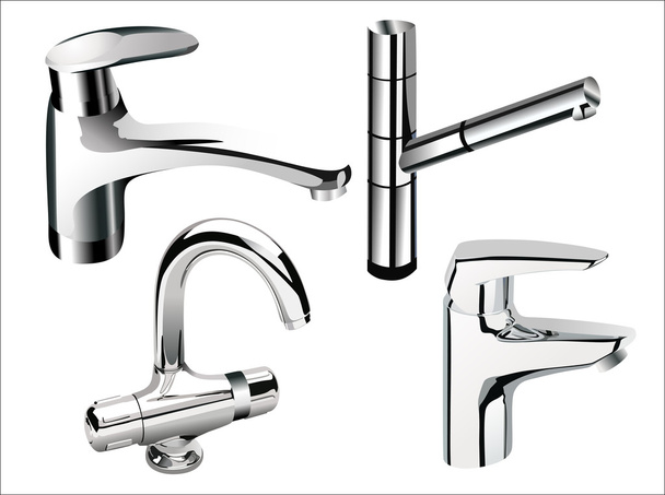 Water tap set - Vektor, Bild