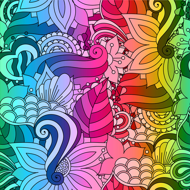 Vector seamless abstract hand drawn pattern - ベクター画像