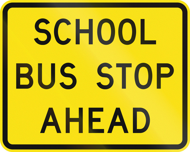 School Bus Stop vooruit In Australië - Foto, afbeelding