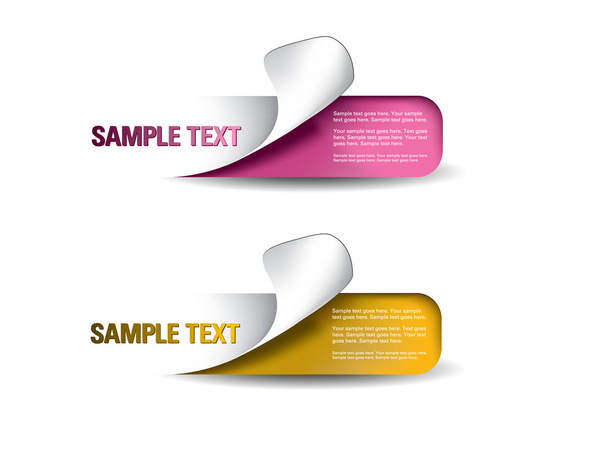 Set of Colorful Vector stickers. Eps10 Format. - Vektor, obrázek
