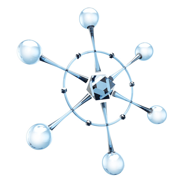 Глянцевая прозрачная молекула
 - Фото, изображение
