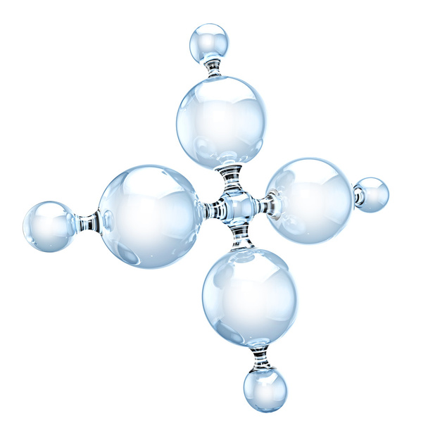 Глянцевая прозрачная молекула
 - Фото, изображение