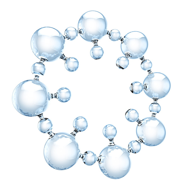 Lesklá transparentní molekula - Fotografie, Obrázek