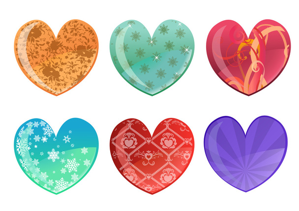 Hearts icon set - Foto, Bild