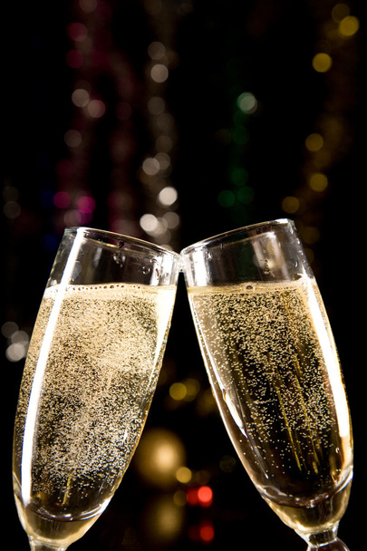 Champagne glasses making toast - Foto, Imagem