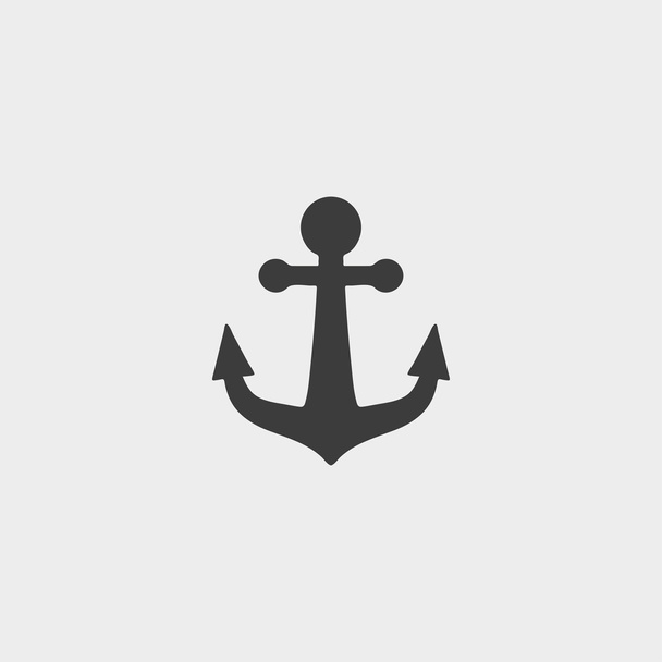 Icona di ancoraggio in un design piatto in colore nero. Illustrazione vettoriale eps10
 - Vettoriali, immagini