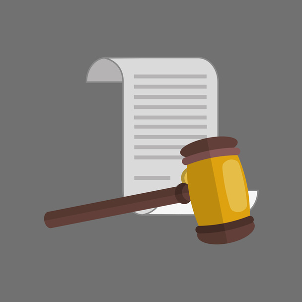 Diseño de leyes. Icono de justicia. Fondo gris, ilustración vectorial
 - Vector, Imagen