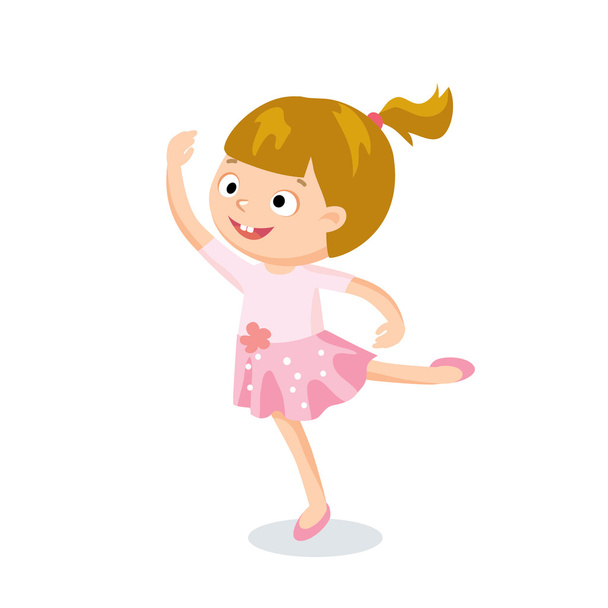 cute dancing girl - Vettoriali, immagini
