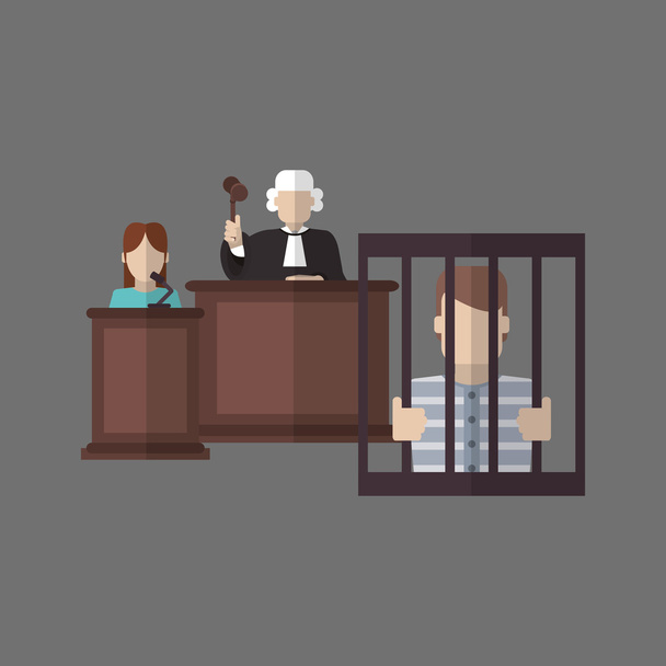 La loi. Icône Justice. Fond gris, illustration vectorielle
 - Vecteur, image