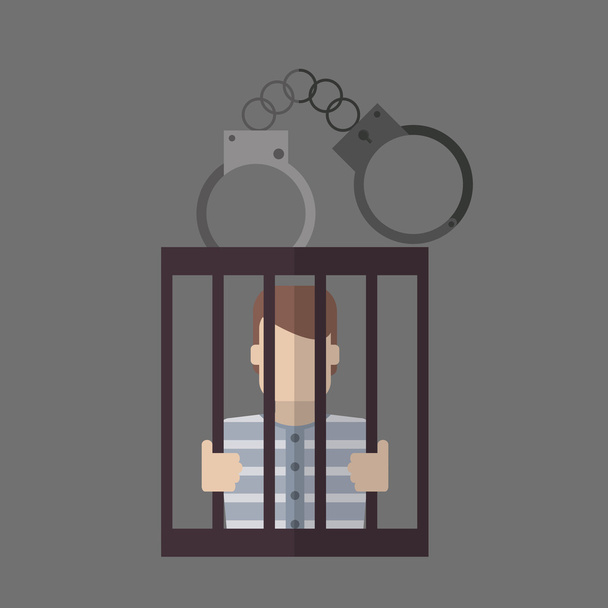 Law design. Justice icon. Grey background, vector illustration - Vector, Image