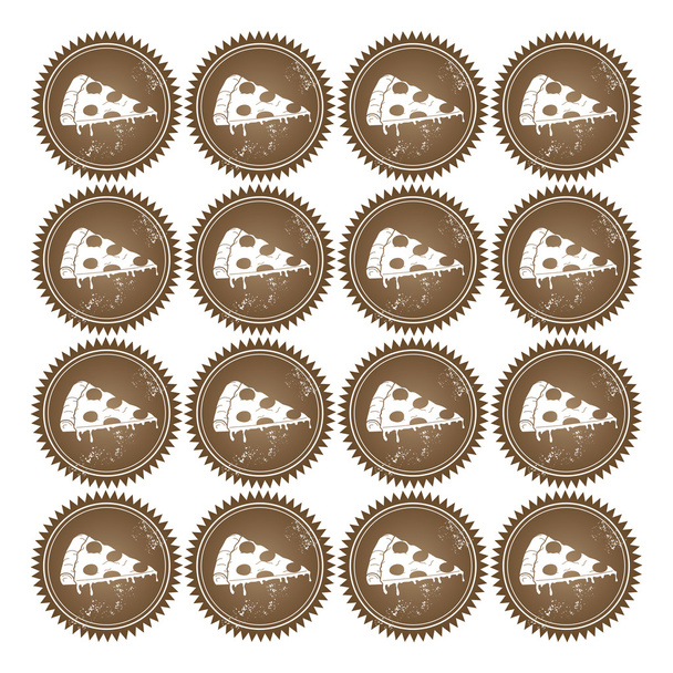 Pizza brown pattern - Vector, Image