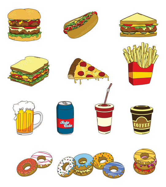 colore fast food
 - Vettoriali, immagini