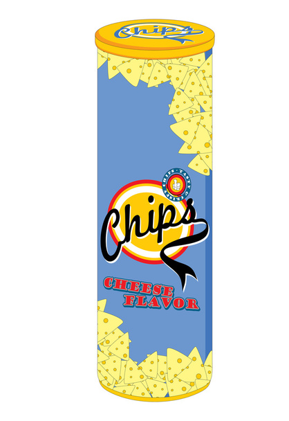 chips snack label - Vector, Image