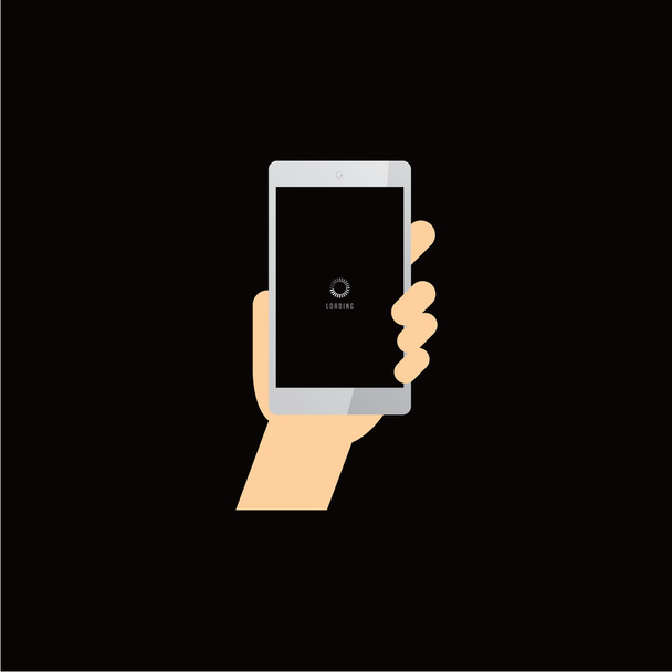 hand holding phone - Vector, Image