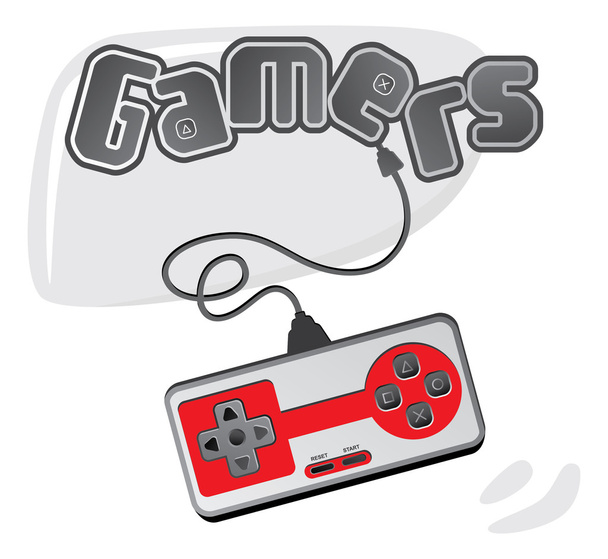 Joystick für Spielekonsole   - Vektor, Bild