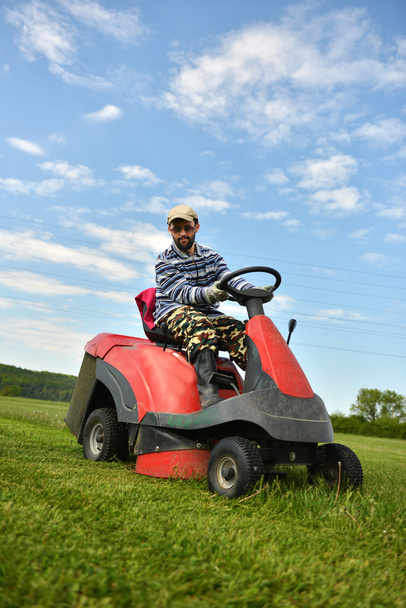 Ride-on cortador de grama cortar grama. - Foto, Imagem
