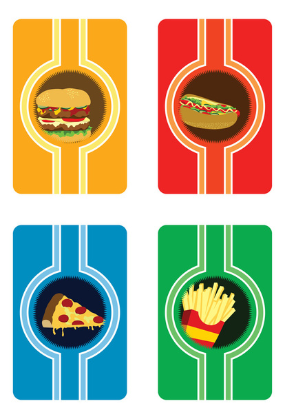 fast food color - Vector, Image