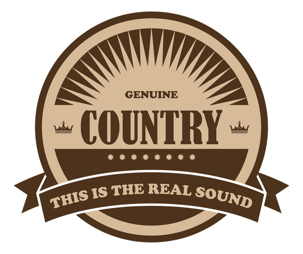 Music genre label and badge country - Vector, Image