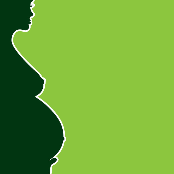 έγκυος γυναίκα γυμνή - Διάνυσμα, εικόνα