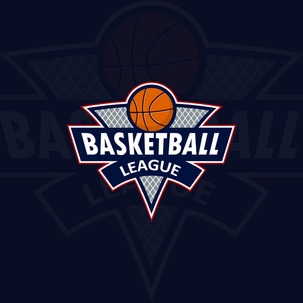 logo dla drużyny koszykówki lub ligi - Wektor, obraz