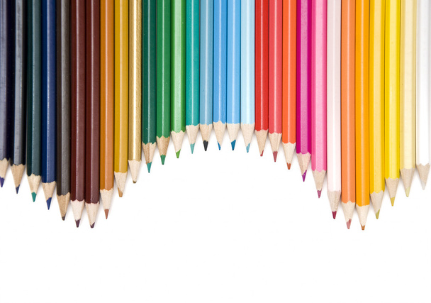Colored pencils frame - Photo, Image