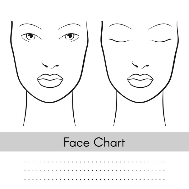 Retrato de gráfico de rosto de mulher vetora
. - Vetor, Imagem