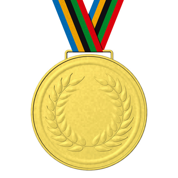 Olimpiyat altın madalya - 3d çizim - Fotoğraf, Görsel