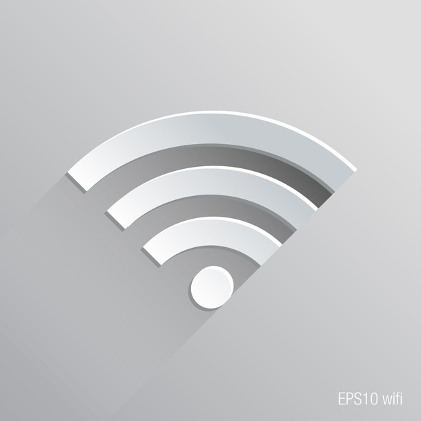 Wifi Connection Flat Icon Design - Vector, Image