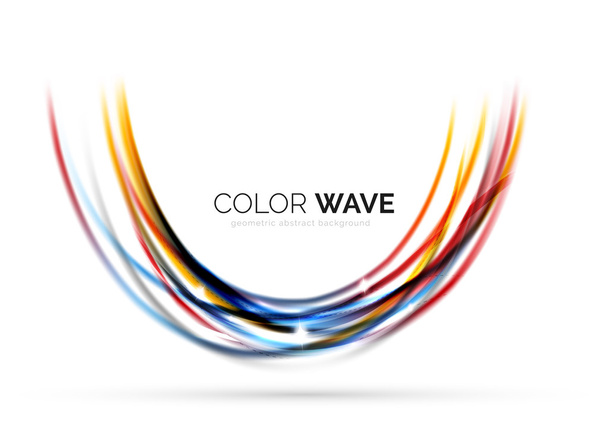 Abstract color wave design element - Vector, Image