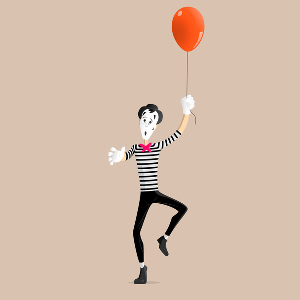 Mime performance - balloon - ベクター画像