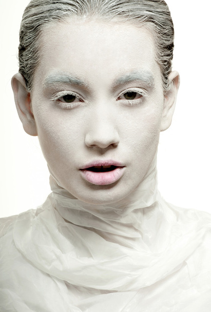 Portrait of beautiful woman with professional makeup - Foto, Imagen