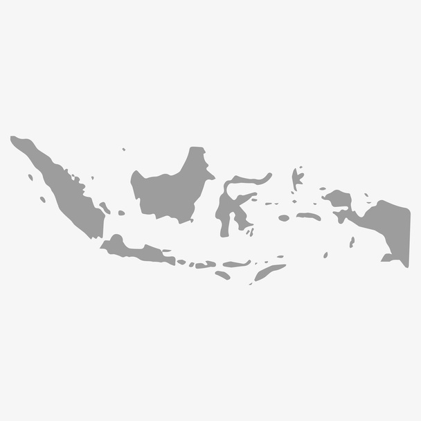 Carte Indonésie en gris sur fond blanc
 - Vecteur, image