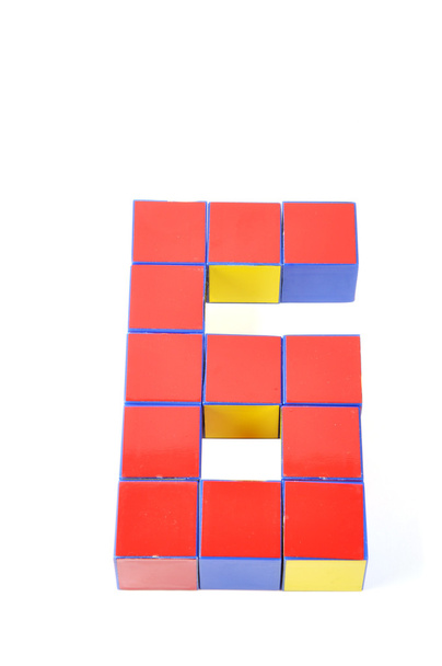 3D-nummers door kubussen - Foto, afbeelding