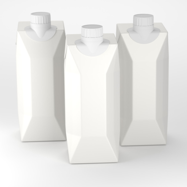 caixas em branco para suco / leite
 - Foto, Imagem
