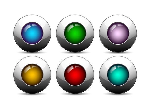 Glossy buttons Vector - Вектор,изображение